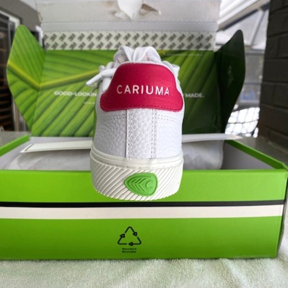 Cariuma Salvas Sneakers Womens 7.5 White Leather Low Cut - Picture 4 of 6
